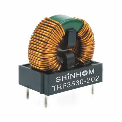 Représentation forte de filtre d'obstruction capacité égarée toroïdale à haute fréquence de bobine de basse