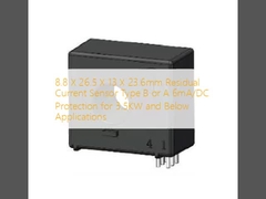 8.8 X 26,5 X 13 X 23,6 mm Capteur de courant résiduel de type B ou A 6 mA/DC Protection pour les applications de 3,5 kW et moins